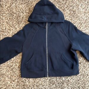 Lululemon Navy Blue Scuba Oversized Full Zip